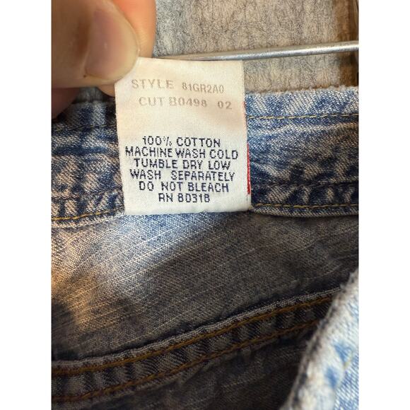 Lucky Brand Dungaree American Made Size 4/27 Mid Rise Light Wash Straight Jeans - Picture 6 of 9